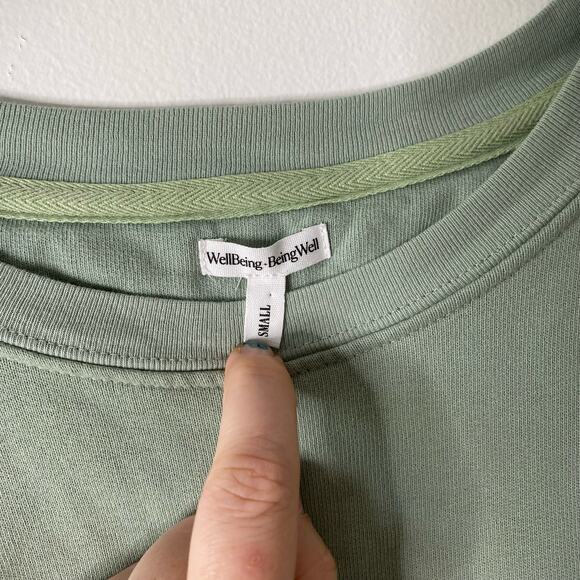 REVOLVE WELLBEING + BEINGWELL Washed Loden Green Sur Goldie Cotton Sweat Set - Picture 5 of 16